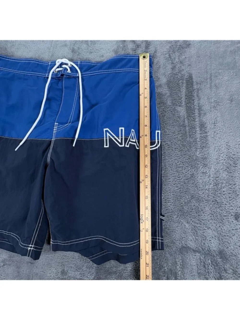 NWT Nautica Colorblock Board Shorts XL Blue Navy Quick Dry Swim Trunks